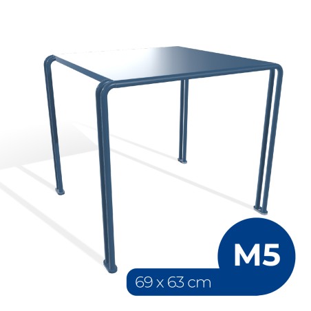 Tavolo da Esterno Modello Radura Essenza School 015 - Dimensioni 69 x 63 x 70 cm - In Metallo - Colore Azzurro