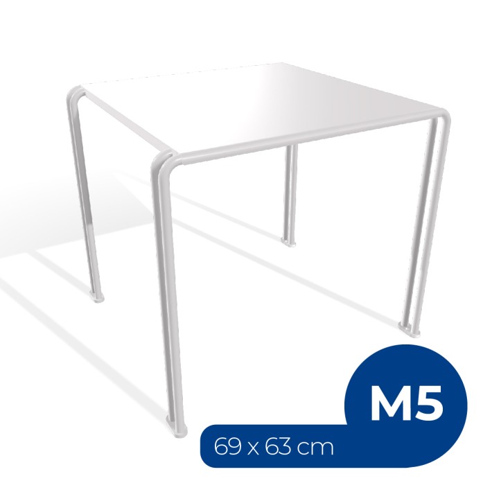 Tavolo da Esterno Modello Radura Essenza School 015 - Dimensioni 69 x 63 x 70 cm - In Metallo - Colore Bianco