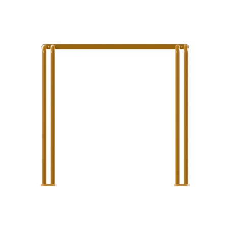 Tavolo da Esterno Modello Radura Essenza School 015 - Dimensioni 69 x 63 x 70 cm - In Metallo - Colore Giallo