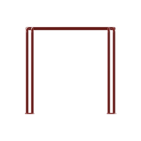 Tavolo da Esterno Modello Radura Essenza School 015 - Dimensioni 69 x 63 x 70 cm - In Metallo - Colore Rosso