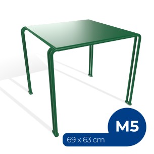 Tavolo da Esterno Modello Radura Essenza School 015 - Dimensioni 69 x 63 x 70 cm - In Metallo - Colore Verde