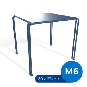Tavolo da Esterno Modello Radura Essenza School 015 - Dimensioni 69 x 63 x 77 cm - In Metallo - Colore Azzurro