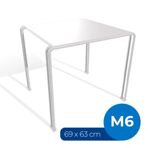 Tavolo da Esterno Modello Radura Essenza School 015 - Dimensioni 69 x 63 x 77 cm - In Metallo - Colore Bianco