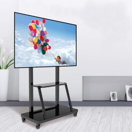Carrello per monitor con regolazione manuale dell'altezza - VESA max 800 x 600 - fino a 150 kg - CON STAFFA