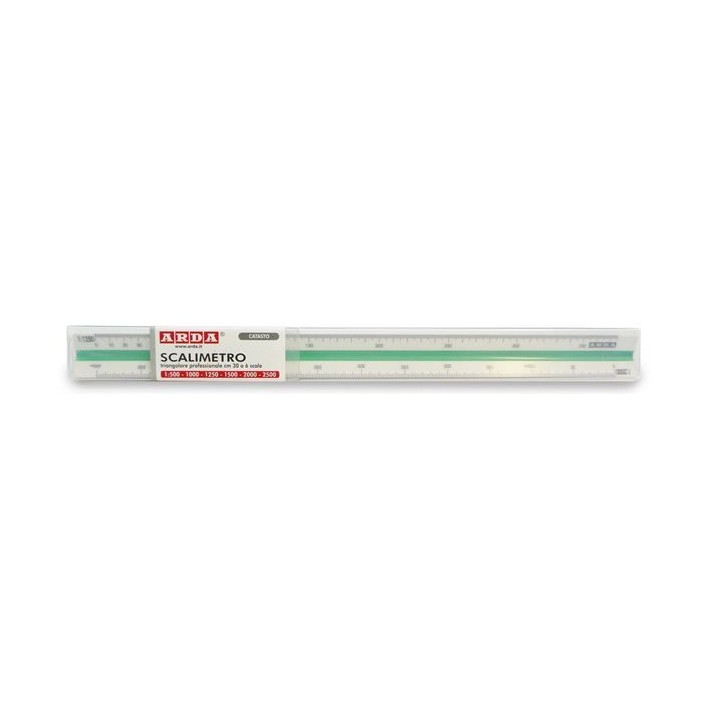 ARDA 111 righello Righello a scala 300 mm Plastica Verde, Rosso, Bianco 1 pz