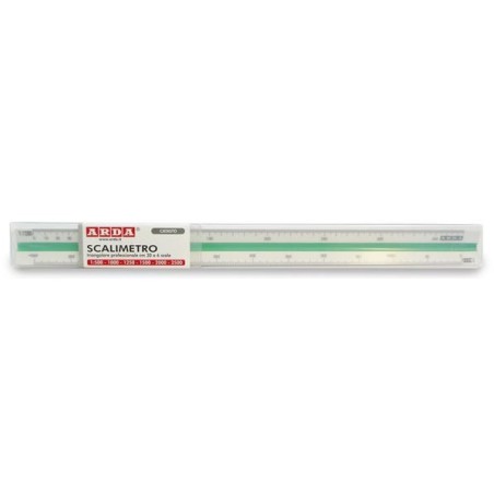 ARDA 111 righello Righello a scala 300 mm Plastica Verde, Rosso, Bianco 1 pz