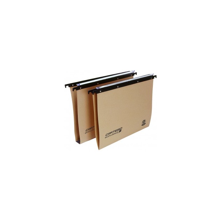 Bertesi Cartesio Ecologica cartella sospesa e accessorio A4 Cartoncino, Polistirolo Marrone 25 pz