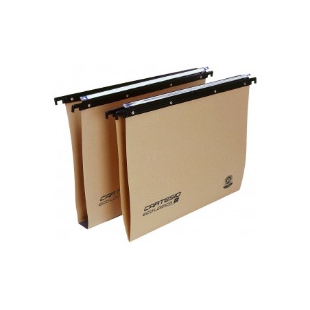 Bertesi Cartesio Ecologica cartella sospesa e accessorio A4 Cartoncino, Polistirolo Marrone 25 pz