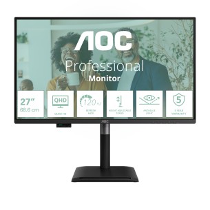 AOC Q27P4C Monitor PC 68,6 cm (27") 2560 x 1440 Pixel Quad HD Nero
