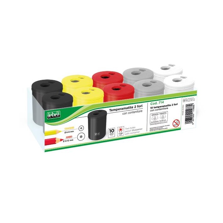 Lebez 714L temperino Temperamatite manuale Colori assortiti