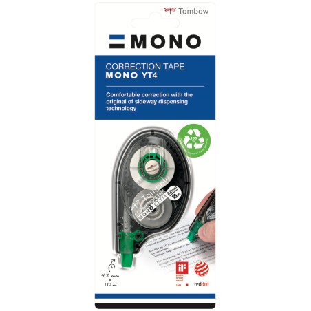 Tombow Mono YT4 nastro di correzione 10 m Bianco 1 pz