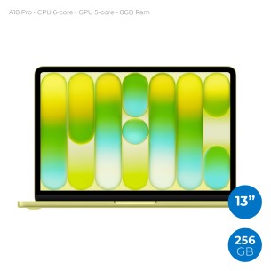 Apple Macbook Neo 13" - A18 Pro - Ram 8GB - SSD 256GB - Citrus (Giallo Agrume) - Non incluso Alimentatore Apple 30W USB-C