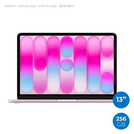 Apple Macbook Neo 13" - A18 Pro - Ram 8GB - SSD 256GB - Blush (Rosa Pastello) - Non incluso Alimentatore Apple 30W USB-C