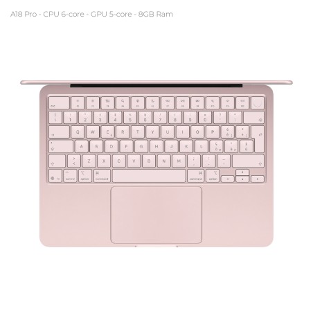 Apple Macbook Neo 13" - A18 Pro - Ram 8GB - SSD 256GB - Blush (Rosa Pastello) - Non incluso Alimentatore Apple 30W USB-C