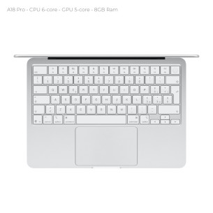 Apple Macbook Neo 13" - A18 Pro - Ram 8GB - SSD 256GB - Silver (Argento) - Non incluso Alimentatore Apple 30W USB-C 2