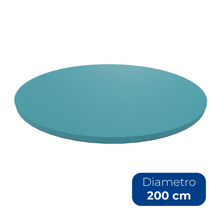 Materasso Rotondo - Dimensioni Ø 200 x 5 cm - Colore Petrolio