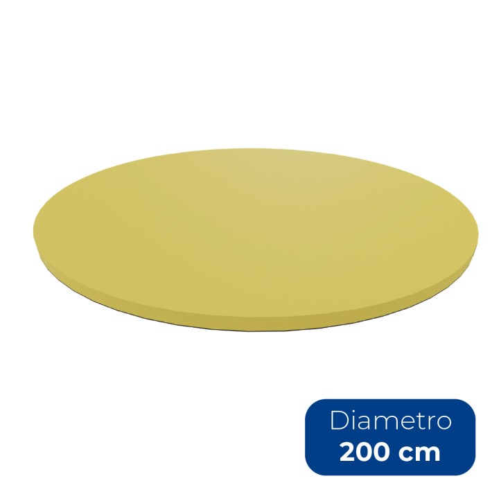  Materasso Rotondo - Dimensioni Ø 200 x 5 cm  - Colore Giallo
