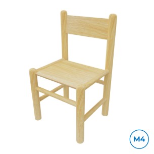 Seggiolina a Pioli in Legno - Dimensioni 34 x 32 x 31/60 cm