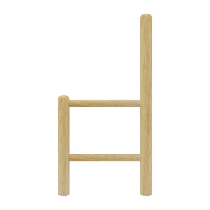 Seggiolina a Pioli in Legno - Dimensioni 34 x 32 x 31/60 cm