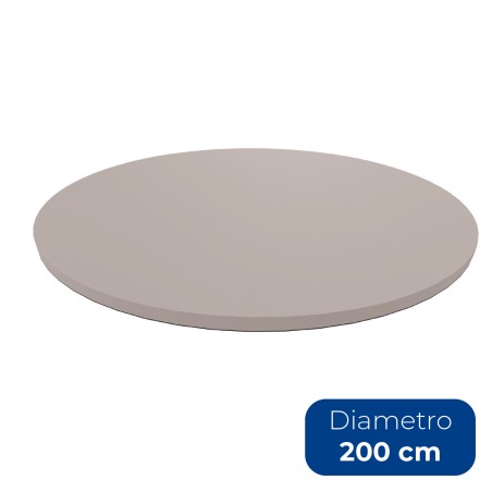  Materasso Rotondo - Dimensioni Ø 200 x 5 cm  - Colore Tortora