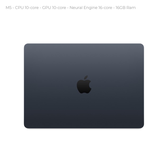 Notebook 15.3" - Apple MacBook Air - M5 CPU 10‑core  GPU 10‑core - Ram 16GB - SSD 1TB - MacOs Tahoe - Midnight