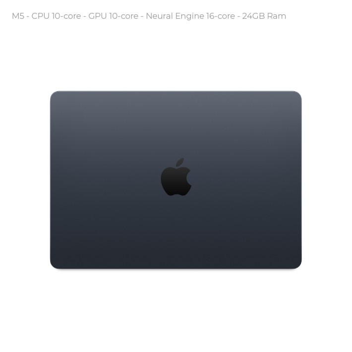 Notebook 15.3" - Apple MacBook Air - M5 CPU 10‑core  GPU 10‑core - Ram 24GB - SSD 1TB - MacOs Tahoe - Midnight
