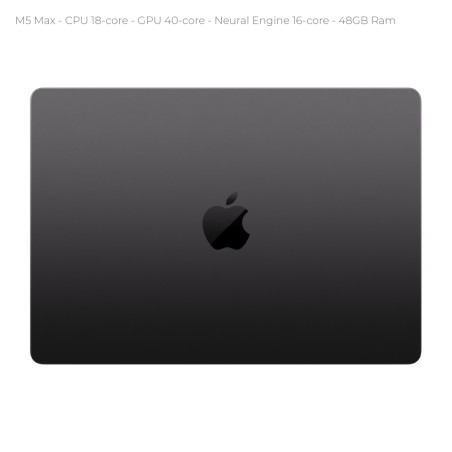 Notebook 16" - Apple MacBook Pro - M5 Max CPU 18‑core GPU 40‑core - Ram 48GB - SSD 2TB - MacOS Tahoe - Space Black