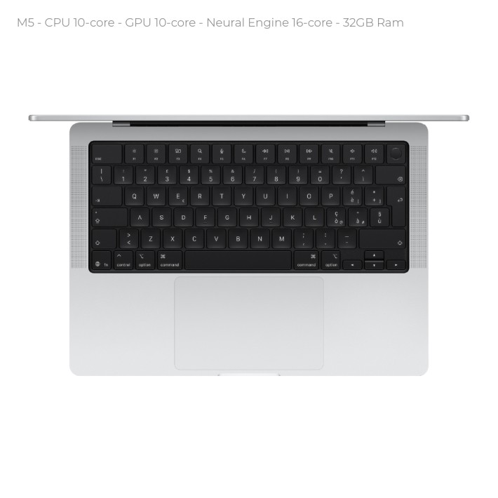 Notebook 14" - Apple MacBook Pro - M5 CPU 10‑core GPU 10‑core - Ram 32GB - SSD 1TB - MacOS Tahoe - Silver