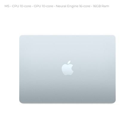 Notebook 13.6" - Apple MacBook Air - M5 CPU 10‑core  GPU 10‑core - Ram 16GB - SSD 1TB - MacOs Tahoe - Sky Blue