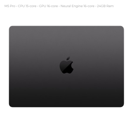 Notebook 14" - Apple MacBook Pro - M5 Pro  CPU 15‑core GPU 16‑core - Ram 24GB - SSD 1TB - MacOS Tahoe - Space Black