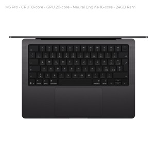 Notebook 16" - Apple MacBook Pro - M5 Pro CPU 16‑core GPU 20‑core - Ram 24GB - SSD 1TB - MacOS Tahoe - Space Black 2