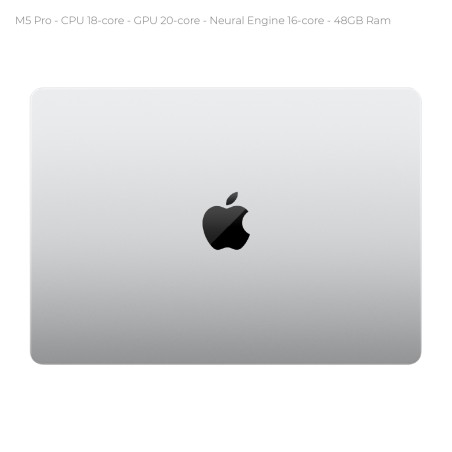 Notebook 16" - Apple MacBook Pro - M5 Pro CPU 16‑core GPU 20‑core - Ram 48GB - SSD 1TB - MacOS Tahoe - Space Black