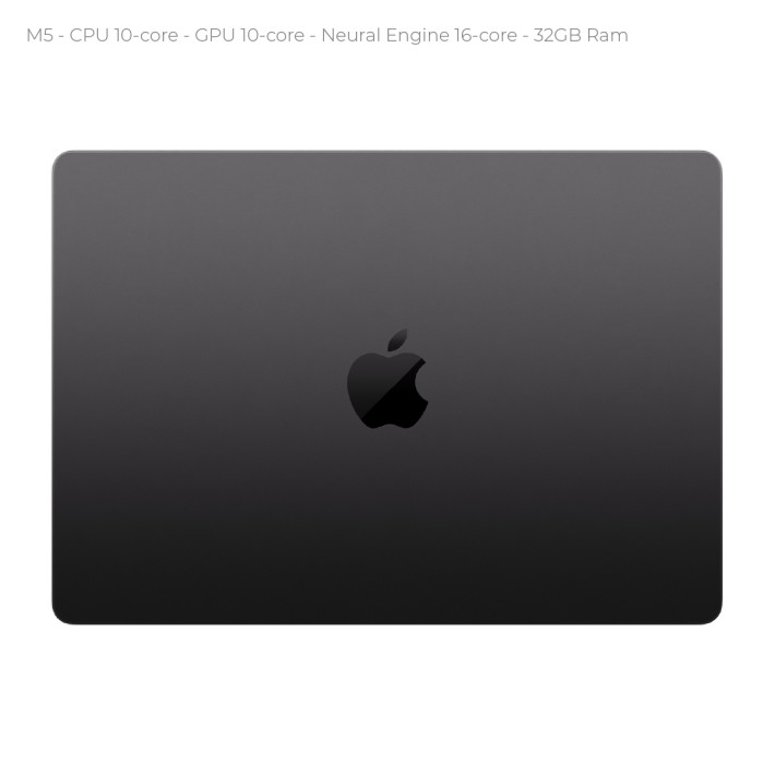 Notebook 14" - Apple MacBook Pro - M5 CPU 10‑core GPU 10‑core - Ram 32GB - SSD 1TB - MacOS Tahoe - Space Black