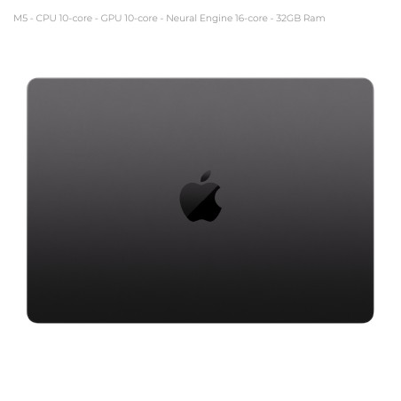 Notebook 14" - Apple MacBook Pro - M5 CPU 10‑core GPU 10‑core - Ram 32GB - SSD 1TB - MacOS Tahoe - Space Black