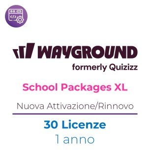 Wayground ( ex Quizizz) School Packages Licenza XL -  Nuova Attivazione / Rinnovo - 30 Docenti - 1 Anno