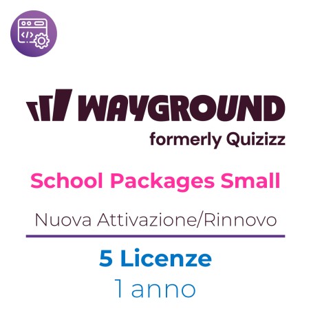 Wayground ( ex Quizizz) School Packages Licenza Small -  Nuova Attivazione / Rinnovo - 5 Docenti - 1 Anno