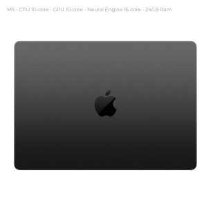 Notebook 14" - Apple MacBook Pro - M5 CPU 10‑core GPU 10‑core - Ram 24GB - SSD 1TB - MacOS Tahoe - Space Black