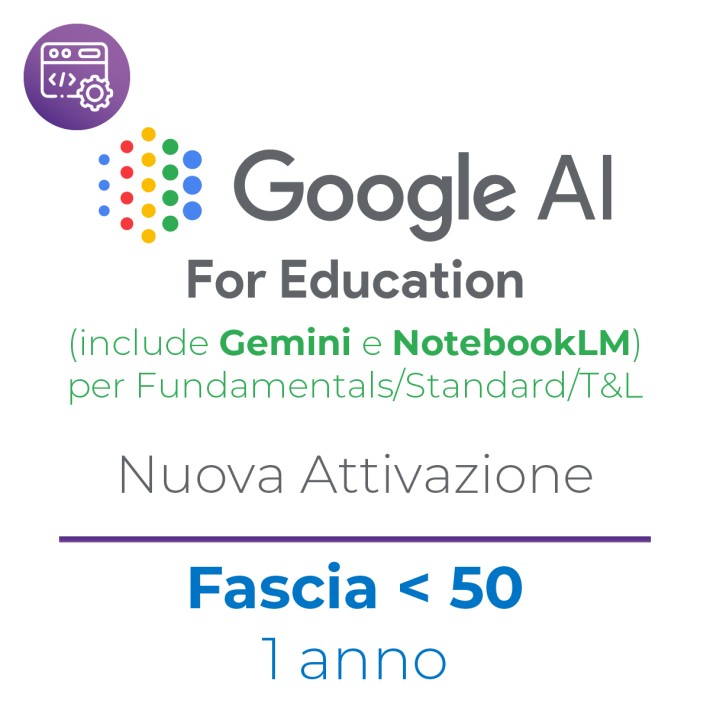 Google AI Pro for Education (include Gemini e NotebookLM) - NEW - Fascia 1-49