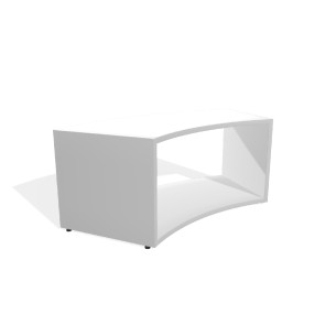 Panca Edera Base a Spicchio - Dimensioni  45x r95 x 42 cm - Colore Bianco
