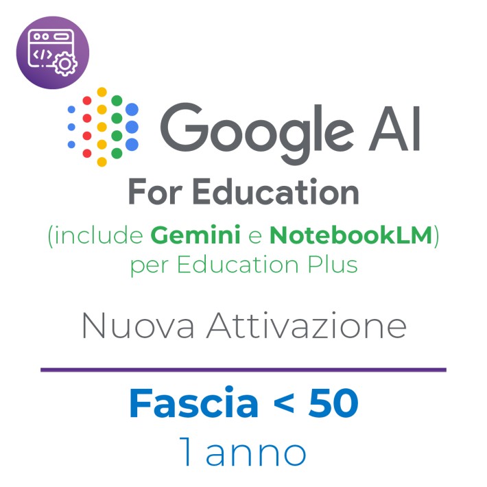 Google AI Pro for Education (include Gemini e NotebookLM) - Edu Plus - NEW - Fascia 1-49