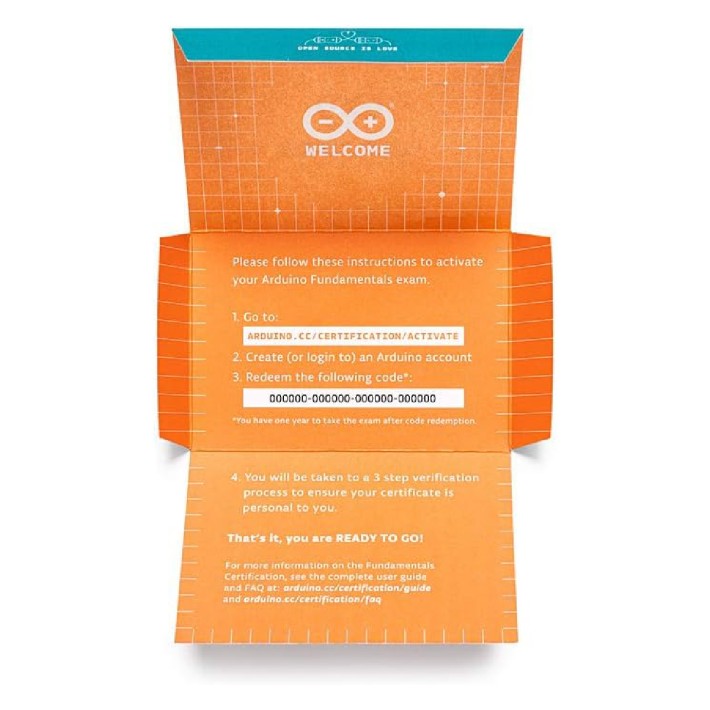 Arduino Certification Fundamentals Bulk 30 Codes for Arduino Starter Kit
