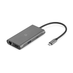 Aiino Cluster Hub 7 in 1 per MacBook e iPad - 2xUSB3.2 -HDMI - Gigabit  Ethernet - USB-C PD100W - lettore Micro SD