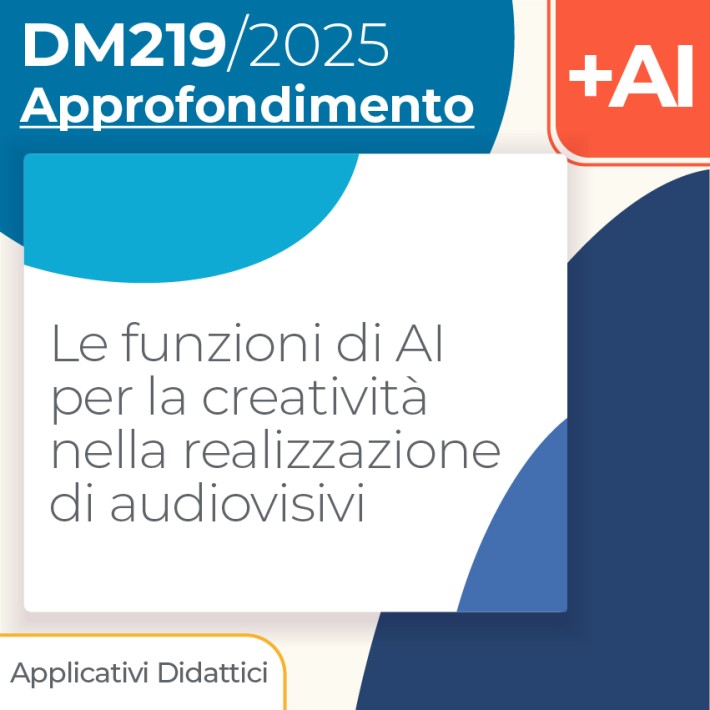 Le funzioni di AI per la creatività nella realizzazione di audiovisivi 8h Formazione on line