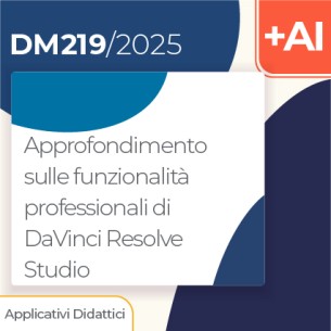 Approfondimento sulle funzionalità professionali di DaVinci Resolve Studio 2h Formazione on line