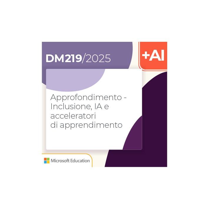 Approfondimento - Inclusione, Intelligenza Artificiale e acceleratori di apprendimento  2h Formazione on line