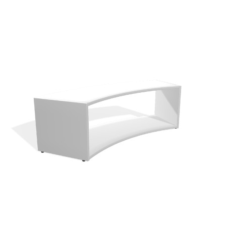 Panca Edera Base a Spicchio - Dimensioni 45x r140 x 42 cm - Colore Bianco