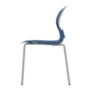 Sedia Gelso con 4 Gambe - Altezza Seduta 43 cm - Colore Scocca Blu - Colore Struttura Grigio 2