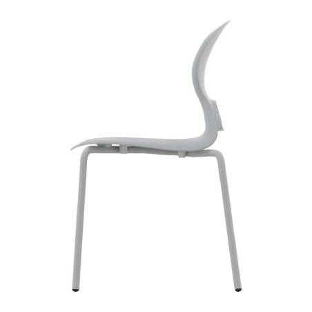 Sedia Gelso con 4 Gambe - Altezza Seduta 43 cm - Colore Scocca Grigio Chiaro - Colore Struttura Grigio