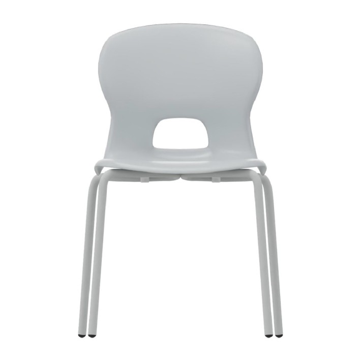 Sedia Gelso con 4 Gambe - Altezza Seduta 43 cm - Colore Scocca Grigio Chiaro - Colore Struttura Grigio