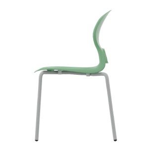 Sedia Gelso con 4 Gambe - Altezza Seduta 43 cm - Colore Scocca Verde Acqua - Colore Struttura Grigio 2
